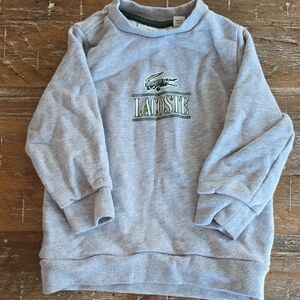 Lacoste Heather Gray Crewneck Sweatshirt